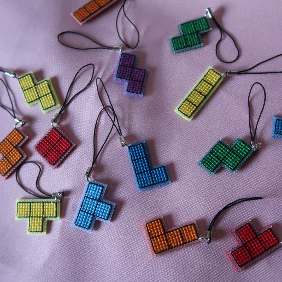 Tetris Piece Charms